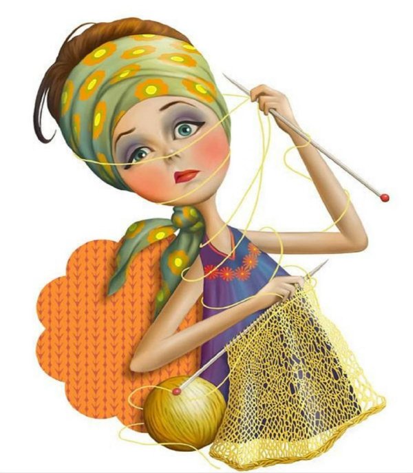рукодельница рисунок