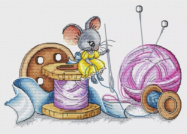 alisena 1224 мышка вышивальщица