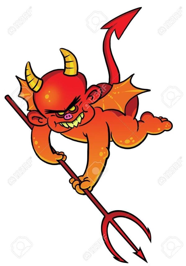 черт с трезубцем