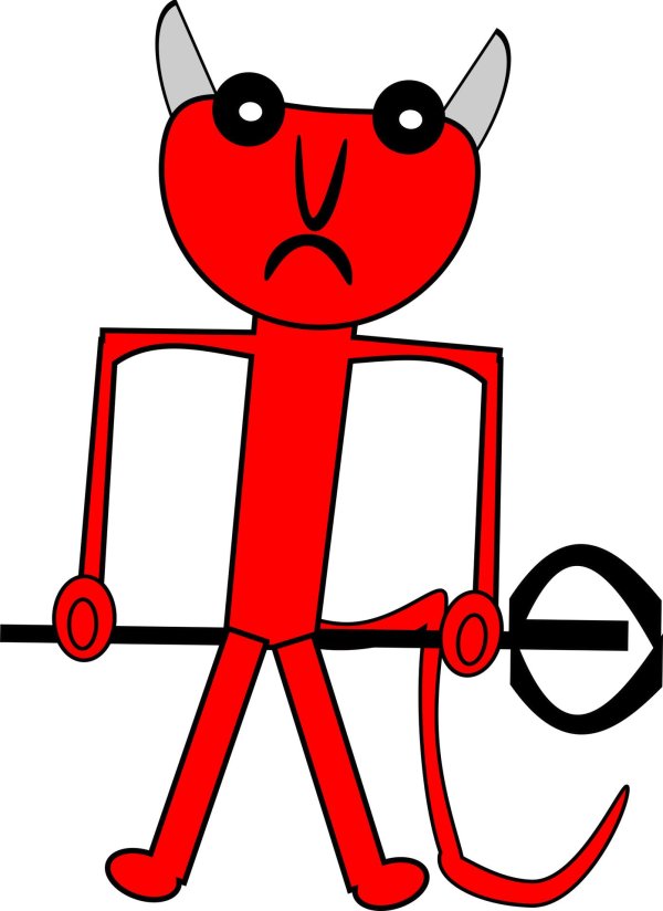 чертик рисунок