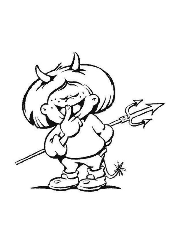 раскраска демон