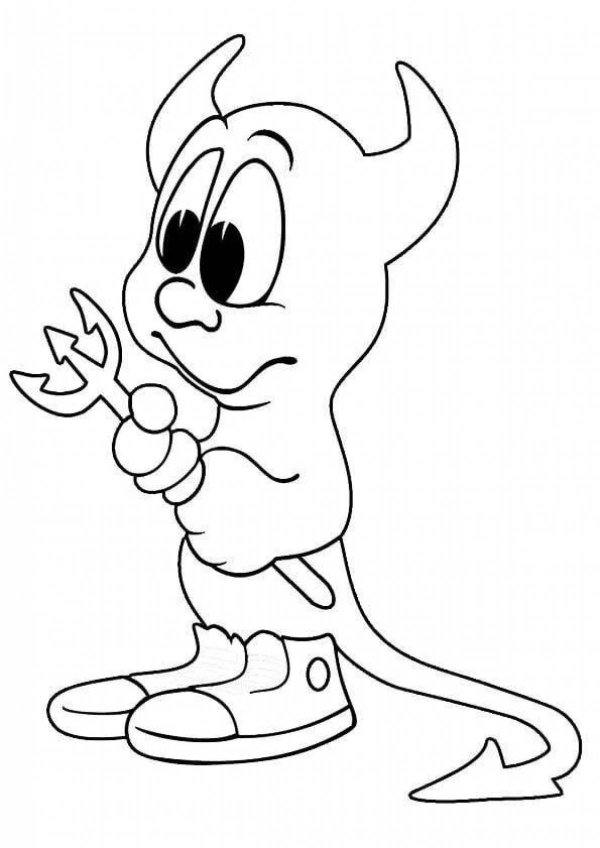 черт раскраска