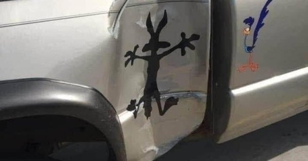 наклейка на вмятину