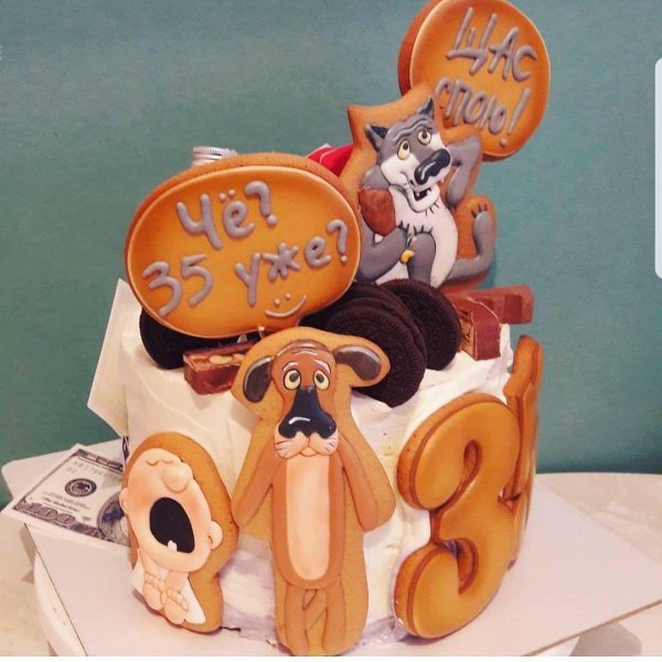 пряник собачка для торта