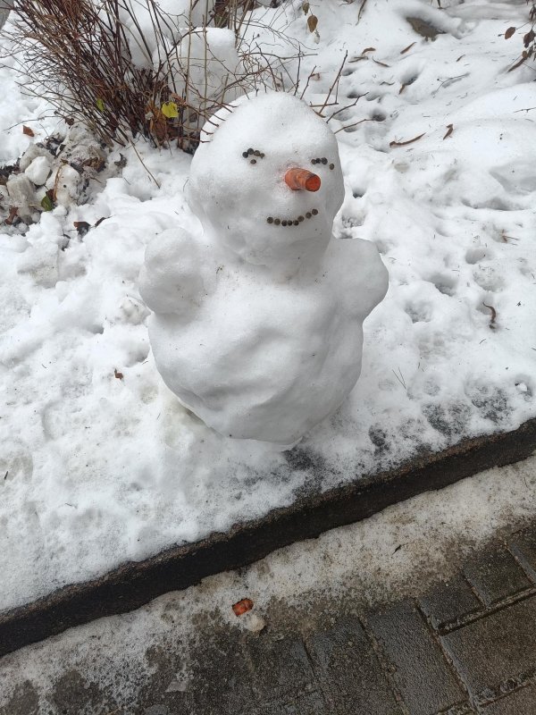 снеговик зима