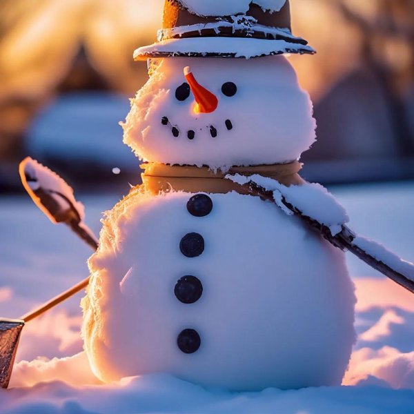 снеговик красивый