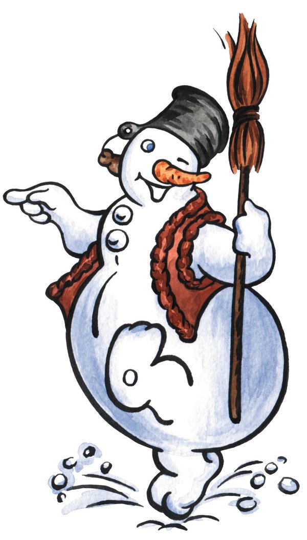 рисунки снеговик