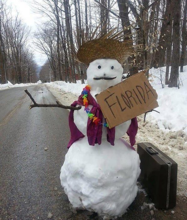 снеговик креативный