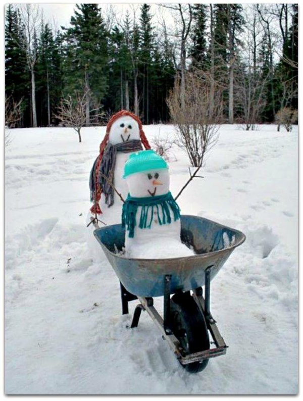 снеговик красивый