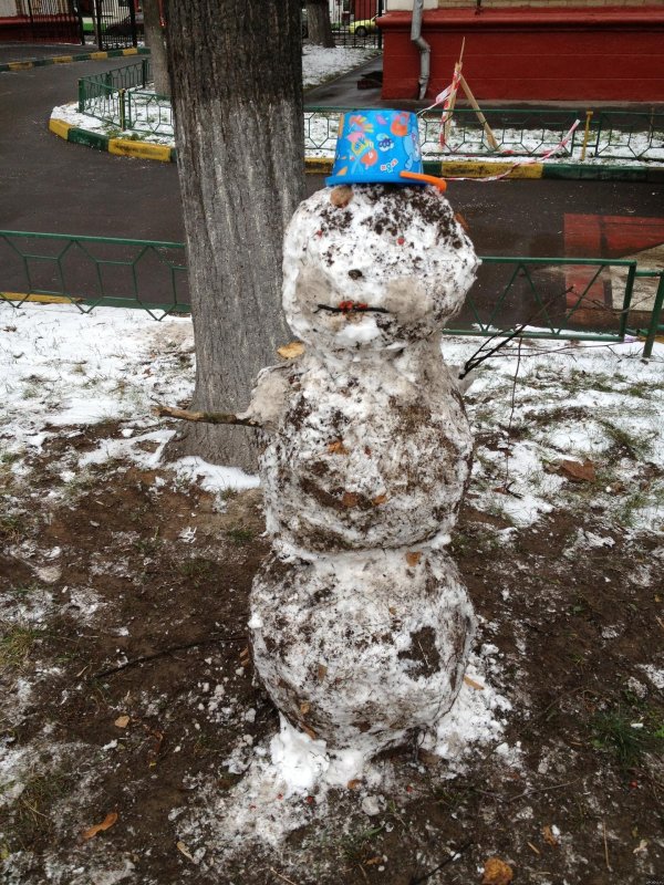 грязный снеговик
