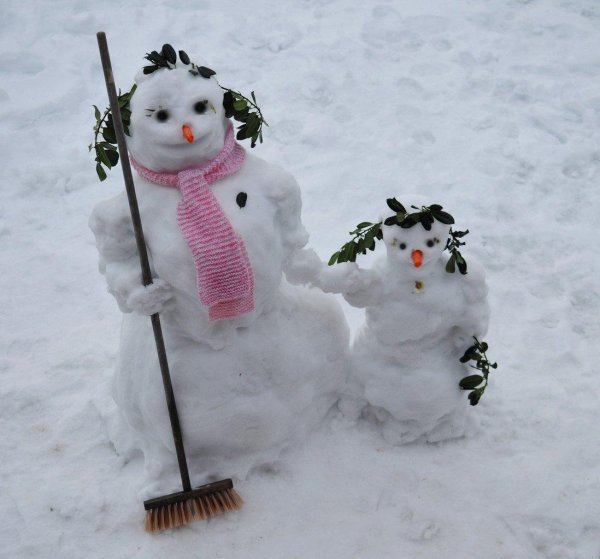 снеговик зима
