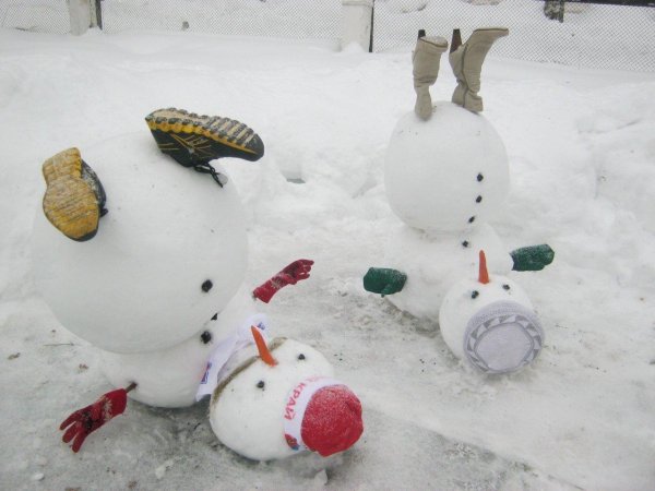 оригинальный снеговик