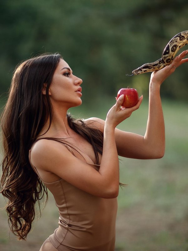 фотосессия с яблоками