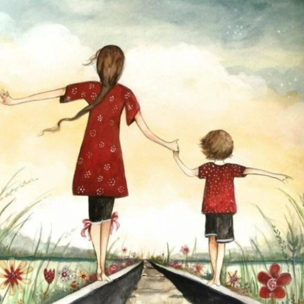 мама и дочка