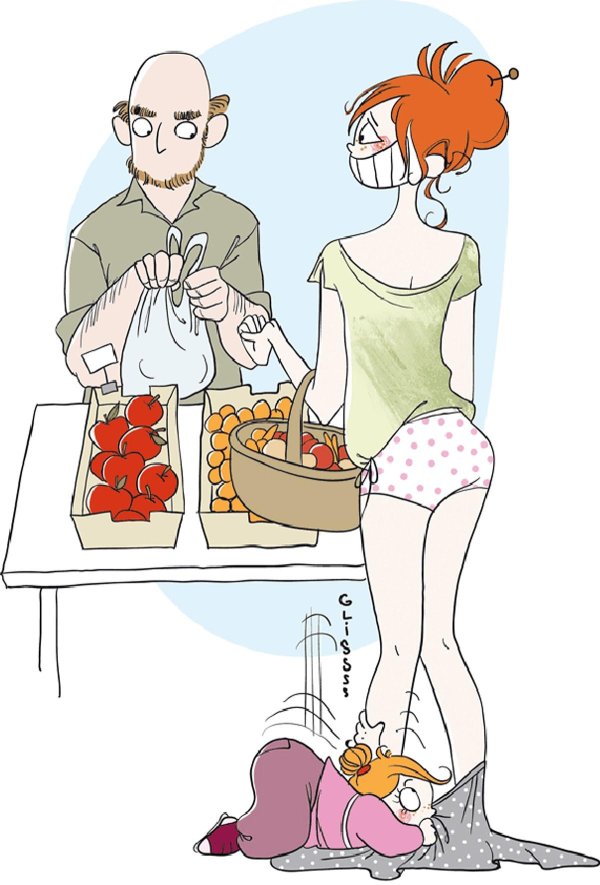 женщина карикатура