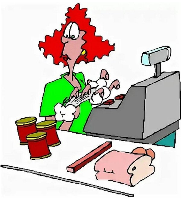 рисунок кассира