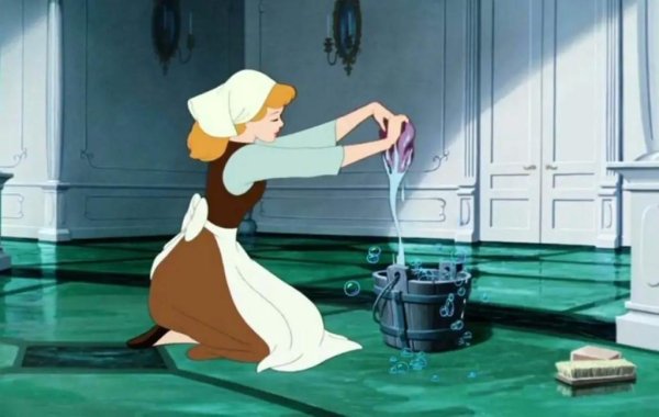 золушка убирается