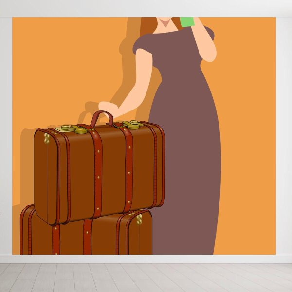 woman with suitcase