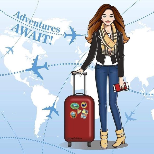 девушка путешественница