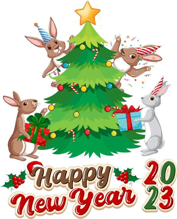 кролик новогодний