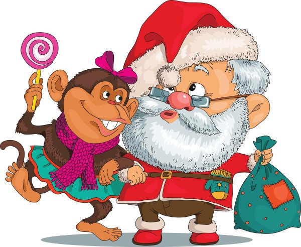 обезьяна новогодняя