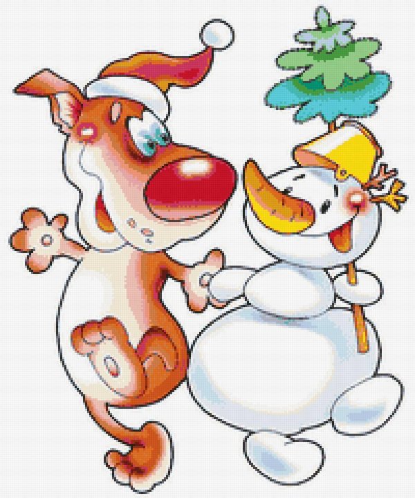 вышивка крестиком новогодняя