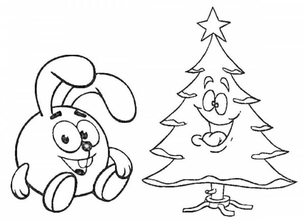 раскраска смешарики крош