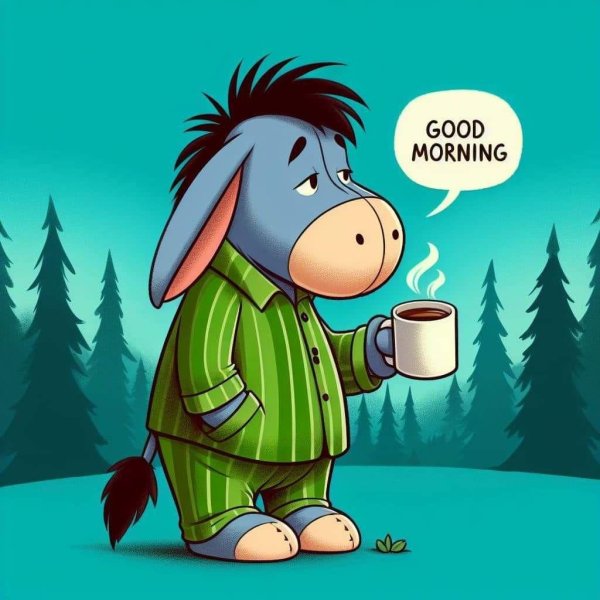 ослик иа доброе утро