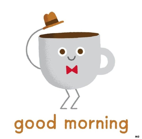 стикер доброе утречко