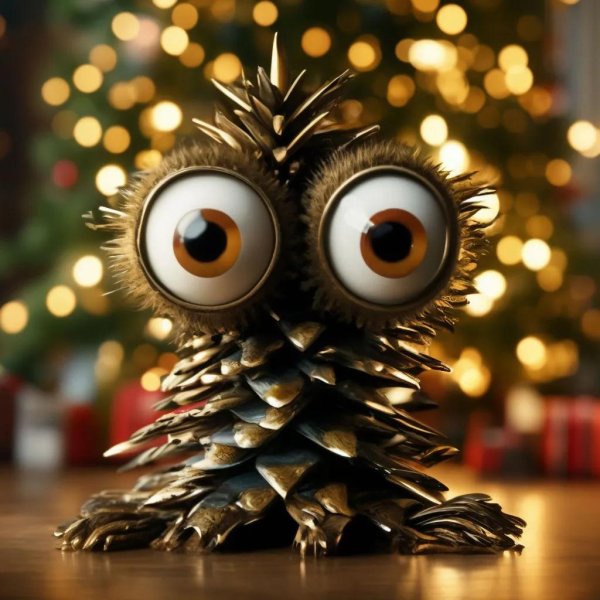 поделка из еловой шишки