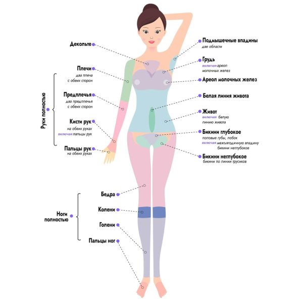 зоны депиляции в схемах