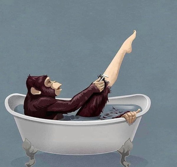 обезьянка в ванной