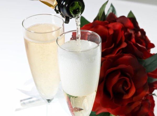 цветы шампанское