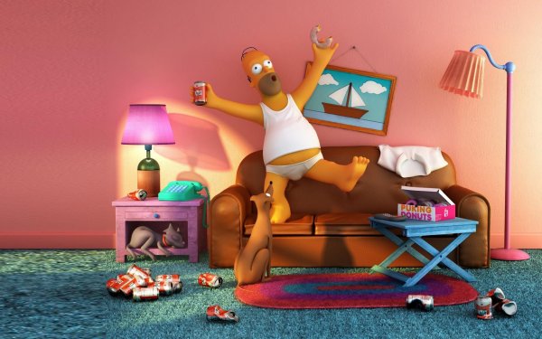 барт симпсон 3д