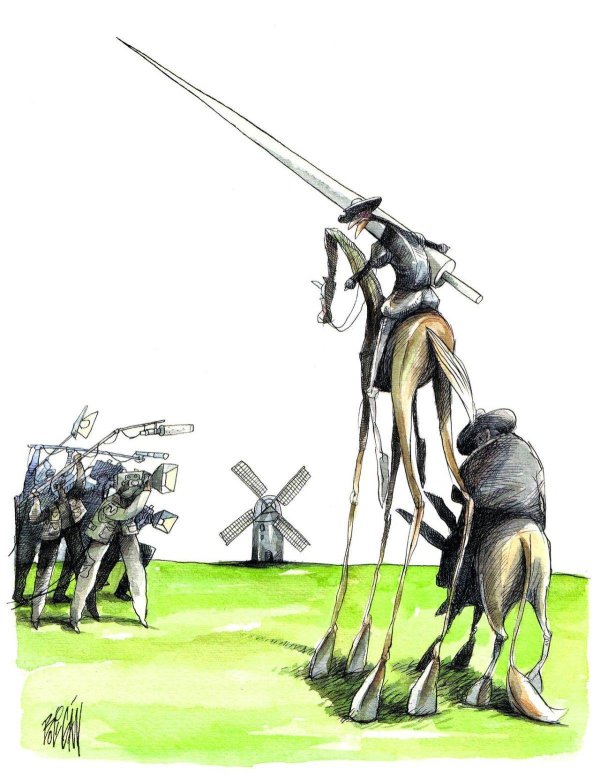 дон кихот битва с ветряными мельницами