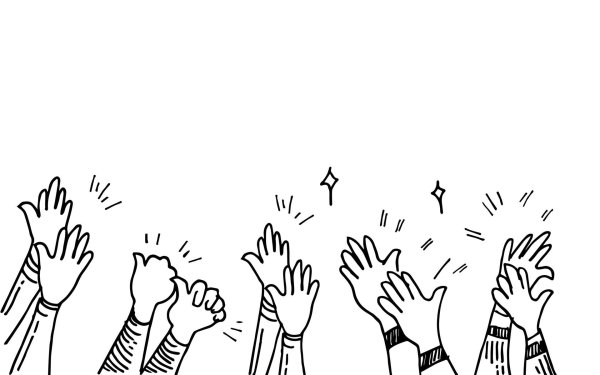 аплодисменты раскраска для детей