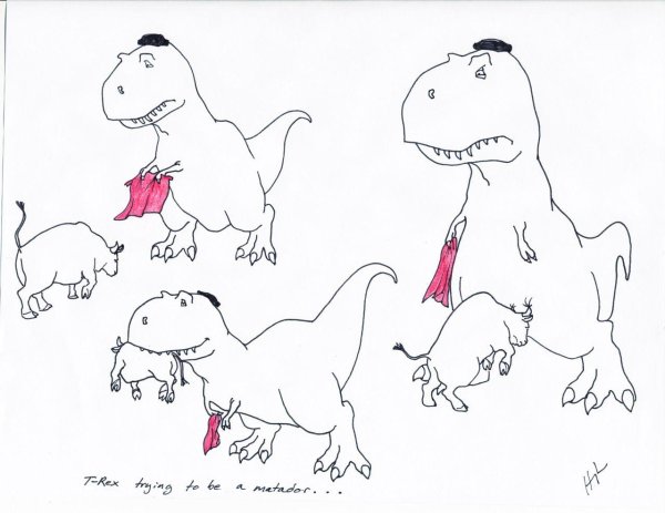 тиранозавр рисунок