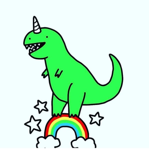 рисунок динозаврик