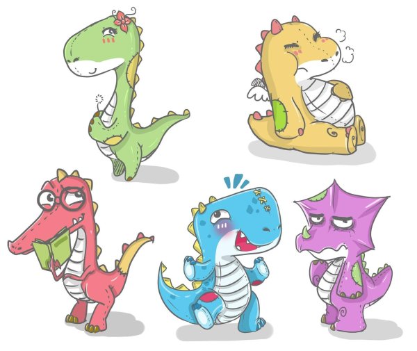веселые динозаврики