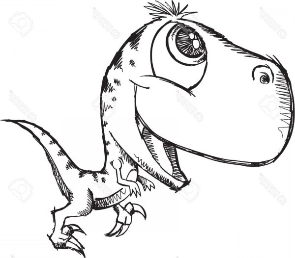 динозавра раскраска