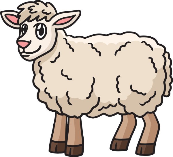 ягненок рисунок для детей