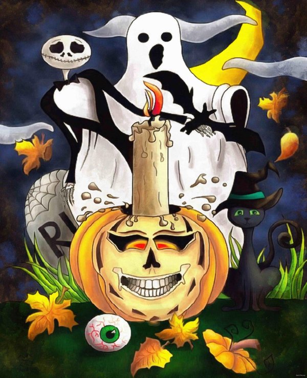 хэллоуинские иллюстрации