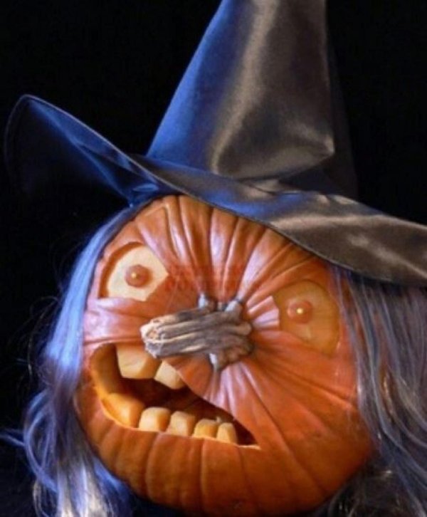 хэллоуин из тыквы