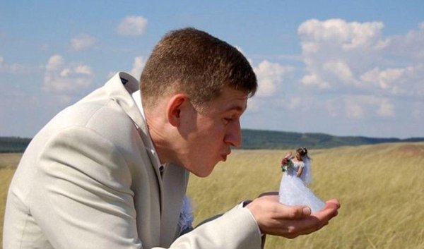 смешные свадебные фотосессии