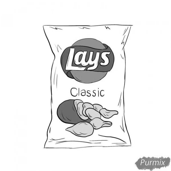 раскраска чипсов