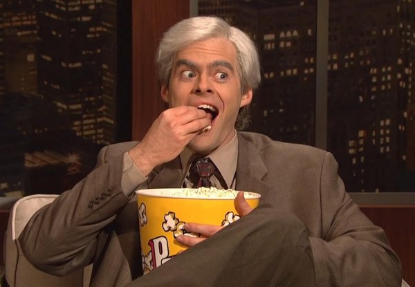 чувак с попкорном