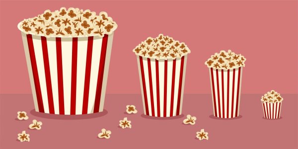 попкорн маленький средний большой