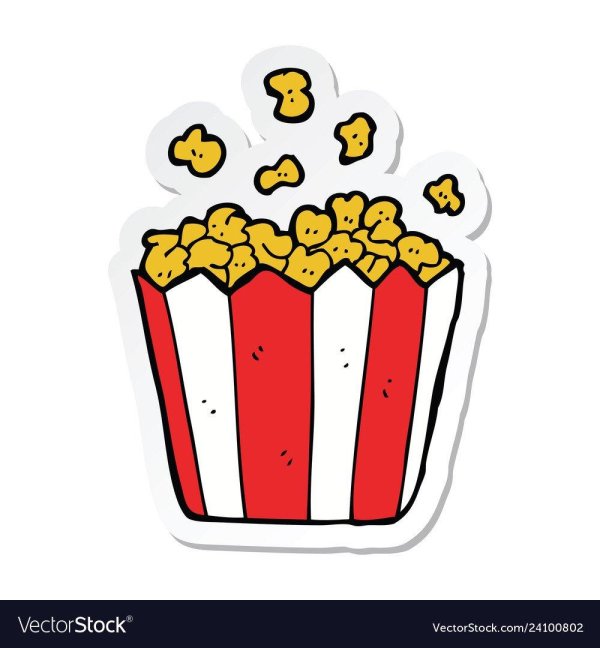 попкорн наклейка
