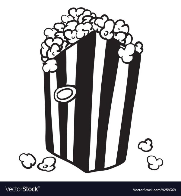 попкорн раскраска