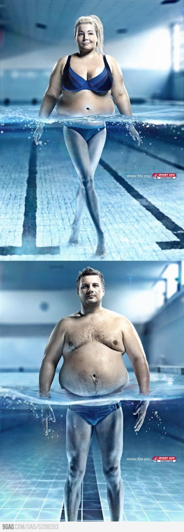 креативная реклама бассейна